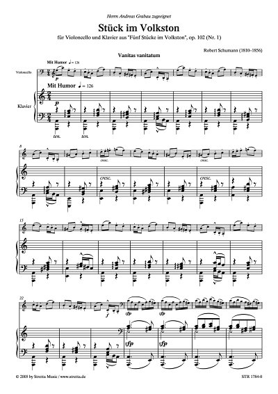 DL: R. Schumann: Stueck im Volkston Nr. 1, aus 