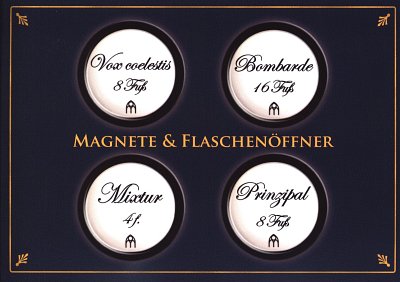 Registerzug-Magnete mit Flaschenöffner, Org (bordeauxrot)