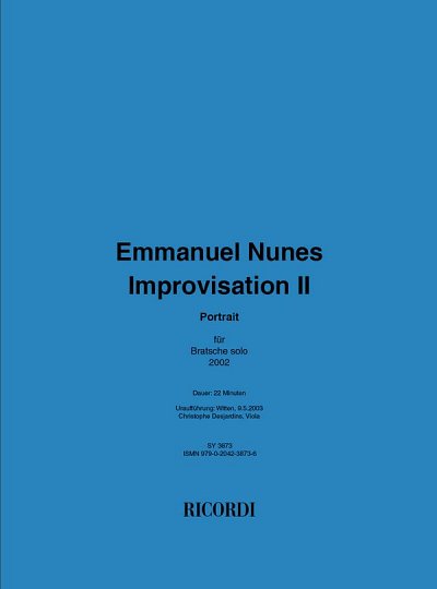 N. Emmanuel: Improvisation II, Va