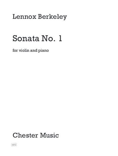 L. Berkeley: Sonata No. 1 For Violin And Pia, VlKlav (Pa+St)