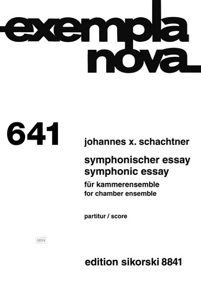 J.X. Schachtner: Symphonischer Essay , Kamens (Stp)