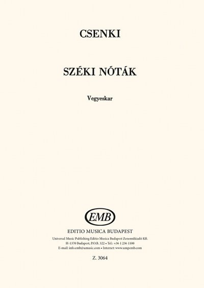 I. Csenki: Songs from Szék, Gch (Chpa)