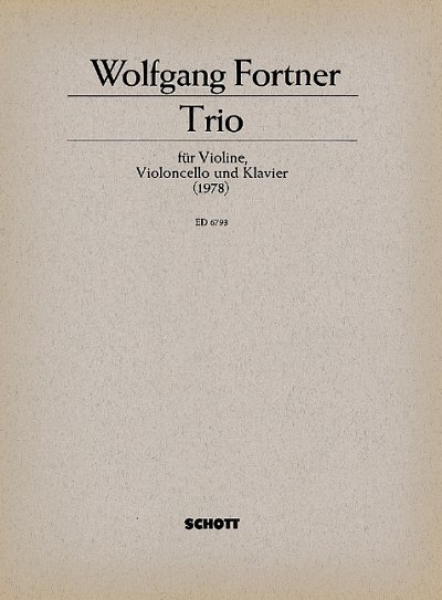 W. Fortner: Trio , VlVcKlv (Pa+St)