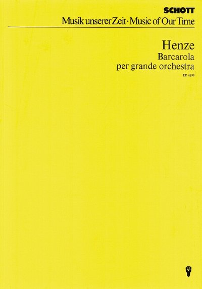 H.W. Henze: Barcarola , Sinfo (Stp)