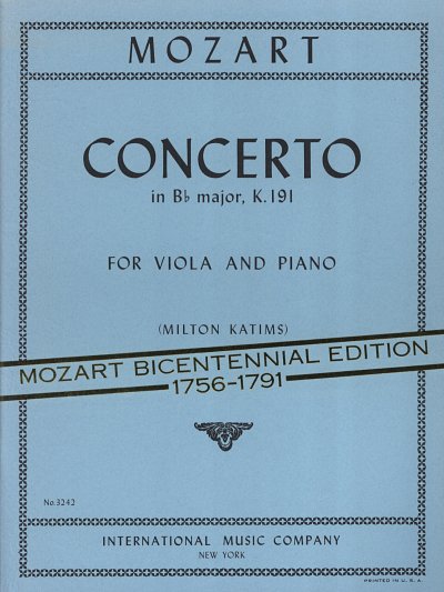 W.A. Mozart: Concerto K 191 (Katims) (Bu)