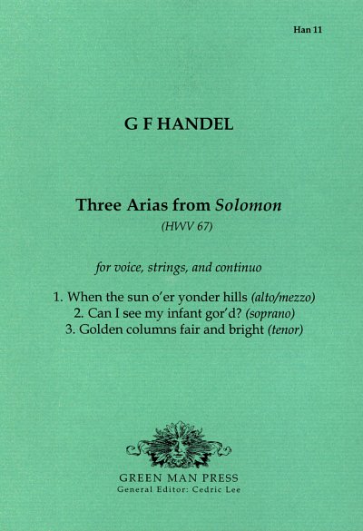 G.F. Haendel: 3 Arien (Salomon Hwv 67)