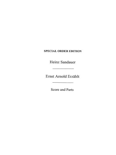 Sandauer, H Ernst Arnold Erzahlt, Sinfo (Pa+St)