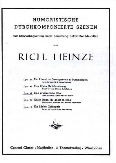 Heinze Richard: Eine Musikalische Ehe Op 42