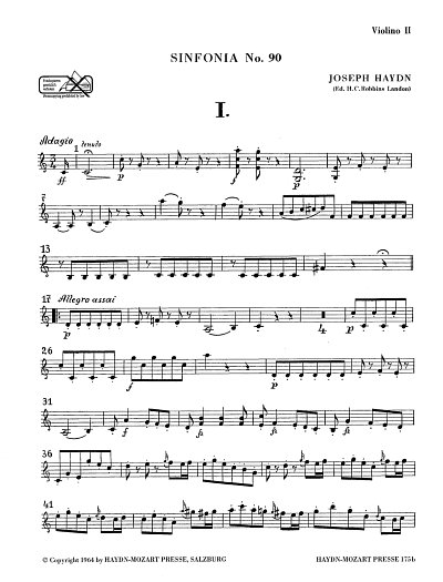 J. Haydn: Sinfonia Nr. 90 Hob. I:90, Sinfo (Vl2)