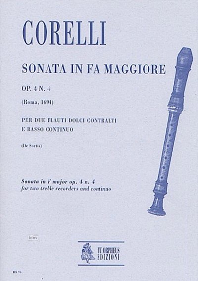 A. Corelli: Sonata in F major op. 4/4, 2AblfBc (Pa+St)