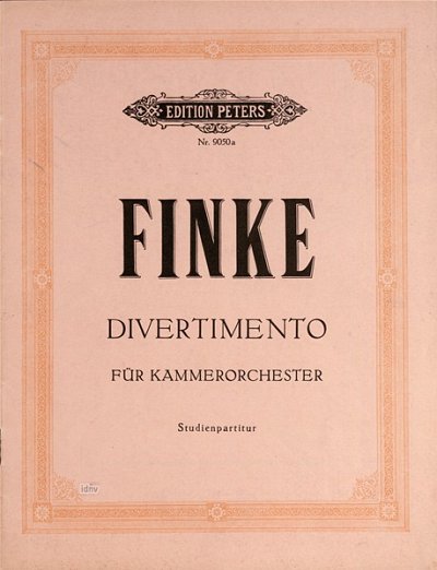F.F. F.: Divertimento (1964), Sinfonieorchester