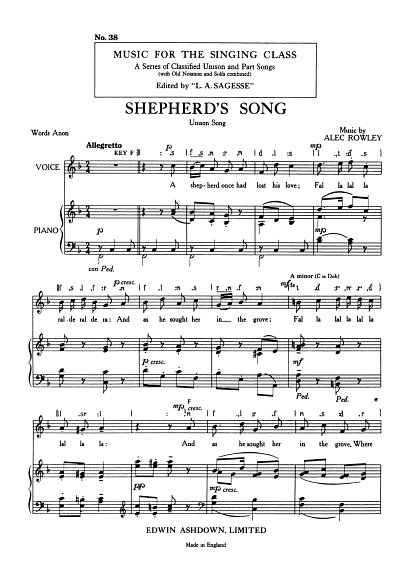A. Rowley: Shepherds Song