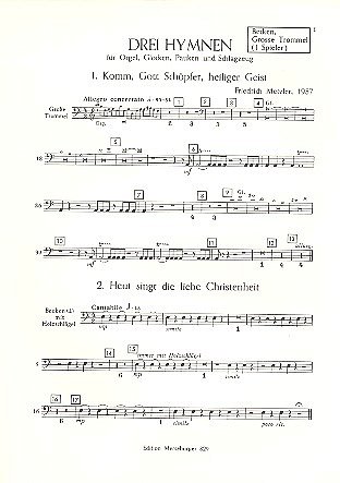 F. Metzler: 3 Hymnen für Orgel, Glocken,