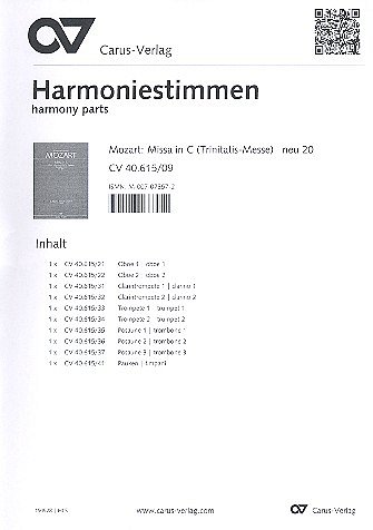 W.A. Mozart: Missa in C KV 167, GchOrch (HARM)