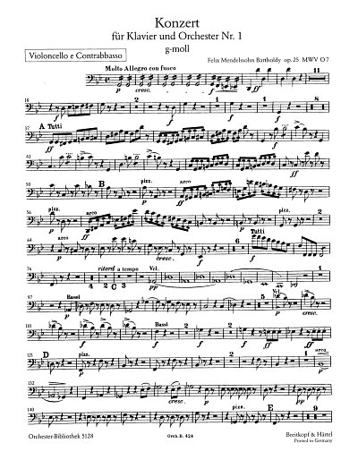 F. Mendelssohn Bartholdy: Piano Concerto No. 1 in G minor op. 25