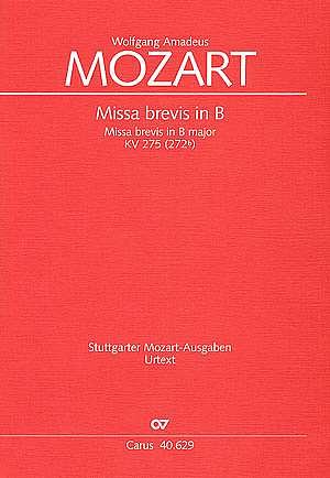 W.A. Mozart: Missa brevis in B KV 275 (272b) / Partitur