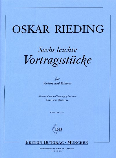 O. Rieding: Sechs leichte Vortragsstuecke, VlKlav (KlavpaSt)