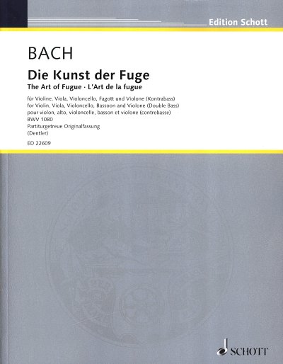 J.S. Bach: Die Kunst der Fuge, FgVlVaVcKb (Part.)