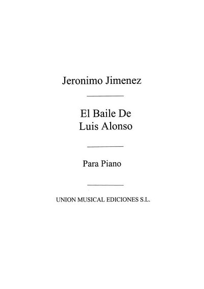G. Giménez: El Baile De Luis Alonso Intermedio (Bu)
