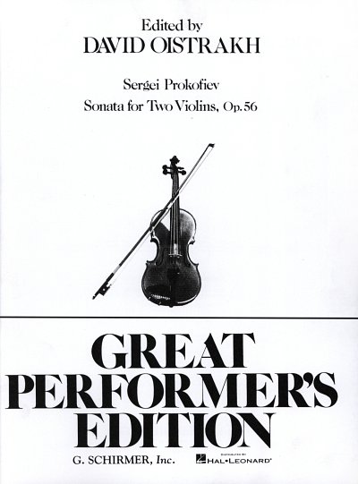S. Prokofjew: Sonata op. 56 for Two violins, 2Vl (2Sppa)