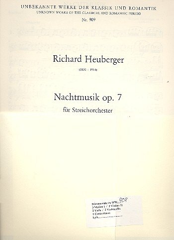 R. Heuberger y otros.: Nachtmusik Op 7