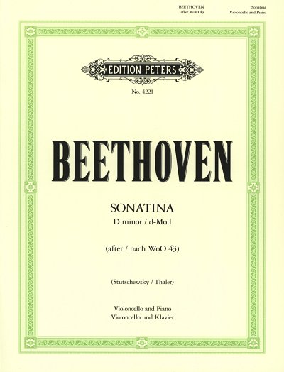 L. v. Beethoven: Sonatine d-moll nach WoO, VcKlav (KlavpaSt)