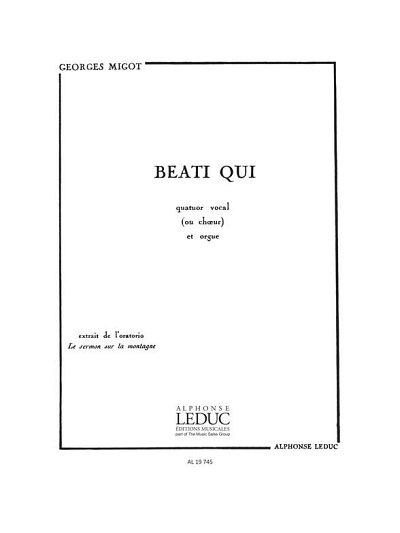 G. Migot: Beati Qui Choir & Organ Choral (Bu)