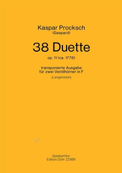 K. Procksch: 38 Duette, 2Hrn (Sppa)