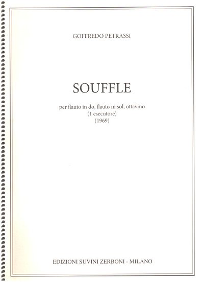 G. Petrassi: Souffle (1969) Per Tre Flauti (1 E, 3Fl (Part.)