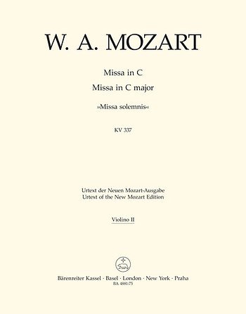W.A. Mozart: Missa C-Dur KV 337 "Missa solemnis"