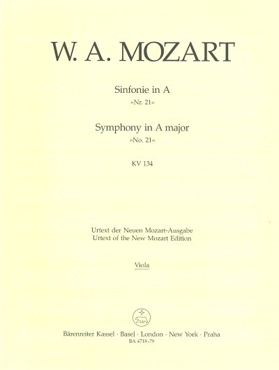 W.A. Mozart: Sinfonie 21 A-Dur KV 134  Viola