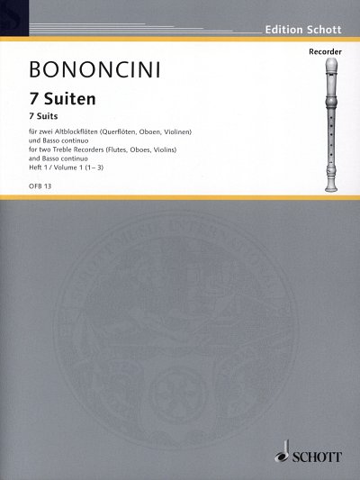 Bononcini, Giovanni Battista: 7 Suiten