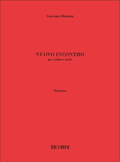 G. Manzoni: Nuovo incontro, VlStro (Part.)