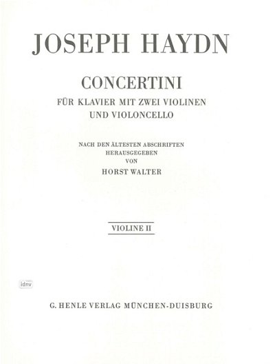 J. Haydn: Concertini, 2VlVcKlav (Vl2)