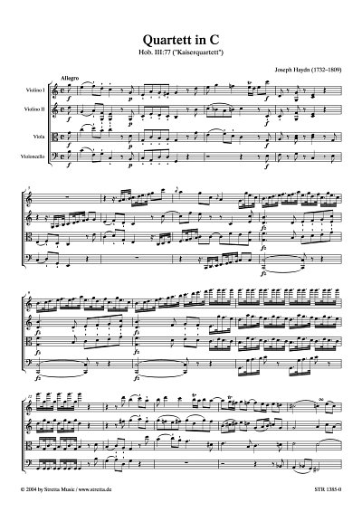 DL: J. Haydn: Streichquartett C-Dur Hob. III:77 (