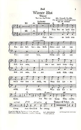 J. Strauß (Sohn): Wiener Blut op. 354 , GchKlav (Ch-B)
