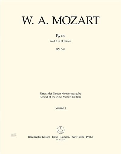W.A. Mozart: Kyrie d-Moll KV 341 (368a), GchOrch (Vl1)