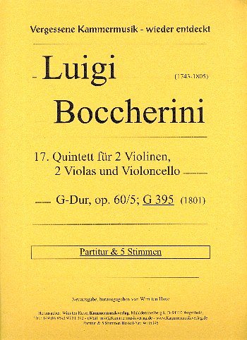 L. Boccherini: Streichquintett Nr. 17 G-Dur op, 5Str (Pa+St)