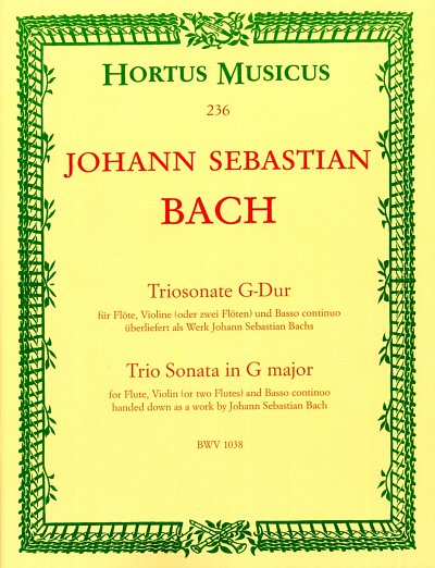 J.S. Bach: Triosonate G-Dur BWV 1038, FlVl/2FlBc (Pa+St)