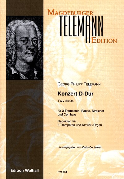 G.P. Telemann: Konzert D-Dur TWV 54D:4, 3TrpPkStrCem (KA+St)