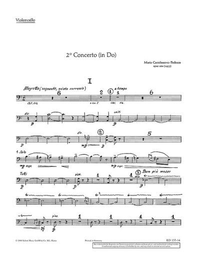 DL: M. Castelnuovo-Tedes: 2. Concerto in C, GitOrch (Vc)