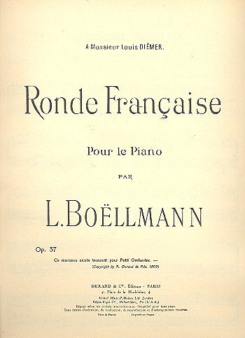 L. Boëllmann: Ronde Francaise Piano, Klav