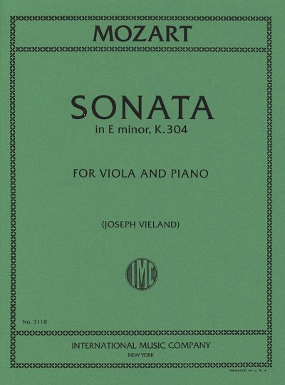 W.A. Mozart: Sonata Mi M. K 304 (Vieland) (Bu)