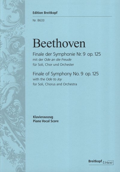 L. v. Beethoven: An die Freude, 4GesGchOrch (KA)