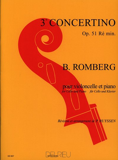 B. Romberg: Concertino n°3 Op.51 en ré mi, VcKlav (KlavpaSt)