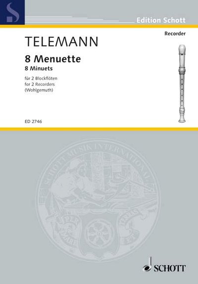 DL: G.P. Telemann: 8 Menuette, 2BlfSA (Sppa)