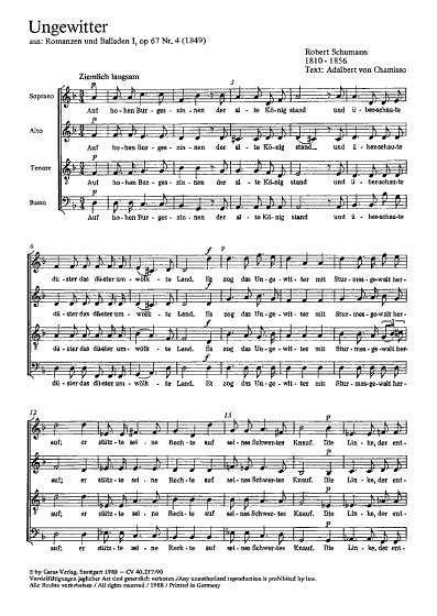 R. Schumann: Ungewitter d-Moll op. 67, 4 (1849)