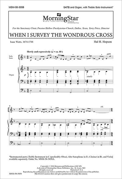 H. Hopson: When I Survey the Wondrous Cross (Chpa)