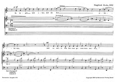 S. Reda: Evangelienmusik nach Lukas 9 (1952), GesSOrg