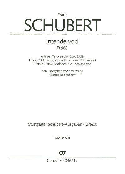 AQ: F. Schubert: Intende voci, GesTGchOrch (Vl2) (B-Ware)
